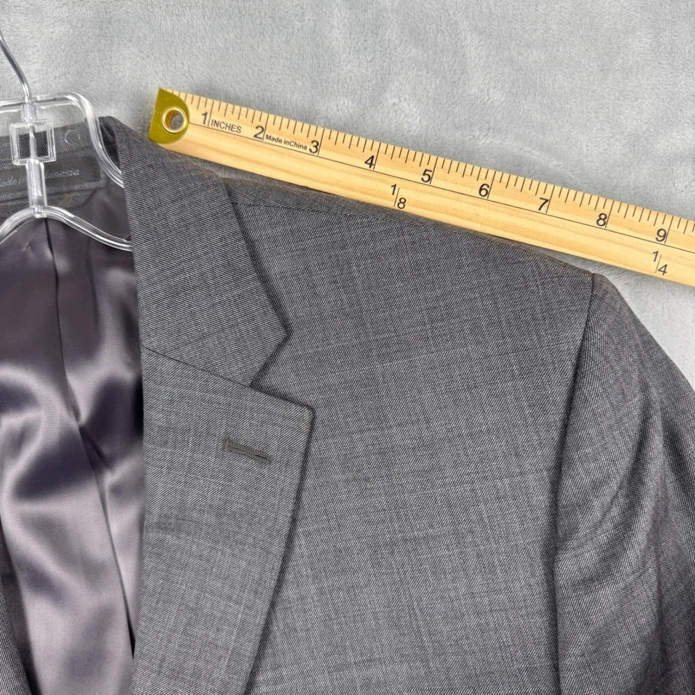 Lauren Ralph Lauren Mens Grey‎ 100% Wool Two Button Classic Sport Coat Size 42L